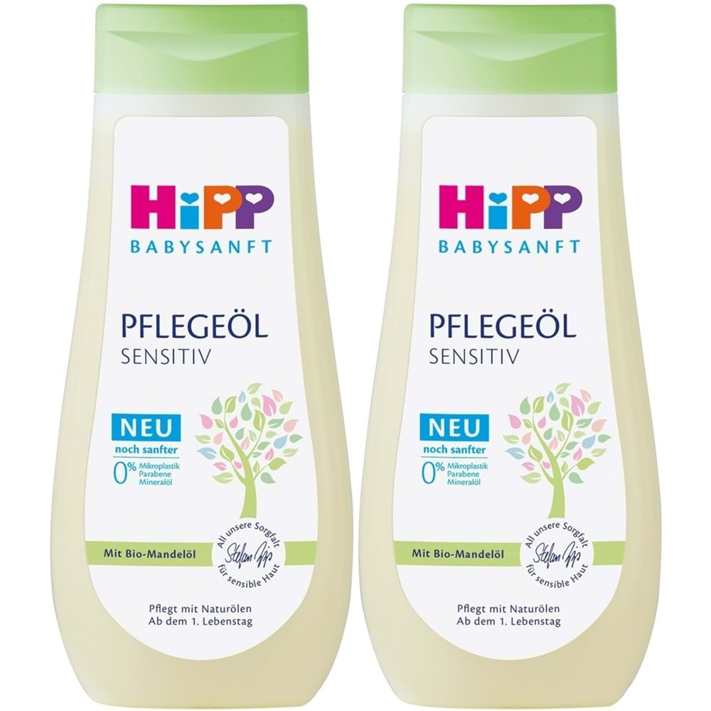 Hipp Babysanft Bebek Bakım Yağı/Pelegeöl Sensıtıv 200ML (2 Li Set)