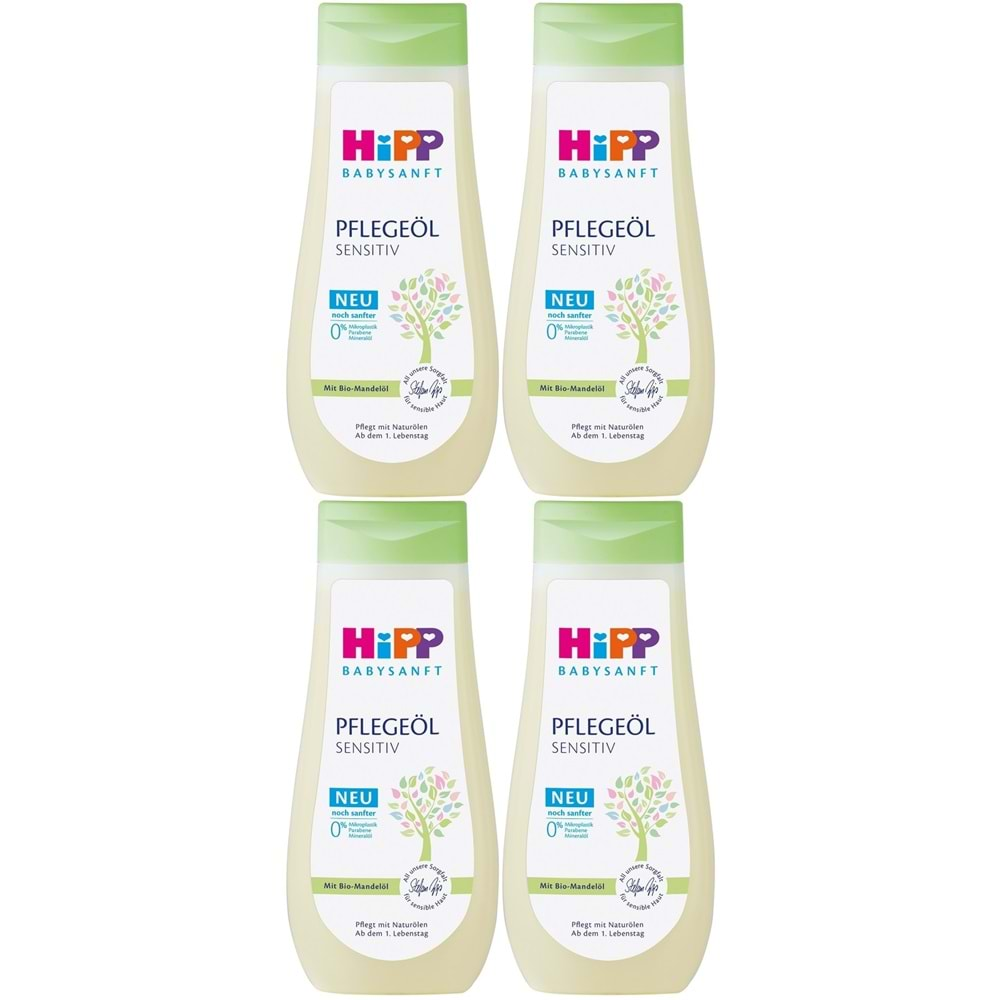 Hipp Babysanft Bebek Bakım Yağı/Pelegeöl Sensıtıv 200ML (4 Lü Set)