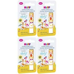 Hipp Babysanft Organik Dudak Nemlendiricisi Ultra Sensıtıv 4.8GR (Sarı) (4 Lü Set)