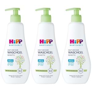 Hipp Babysanft Bebek Saç ve Vücut Banyo Jeli/Waschgel Sensıtıv 400ML (3 Lü Set)