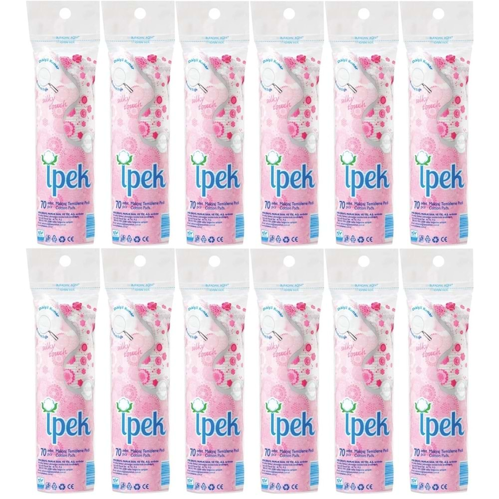 İpek Makyaj Temizleme Pedi 840 Adet (12PK*70)