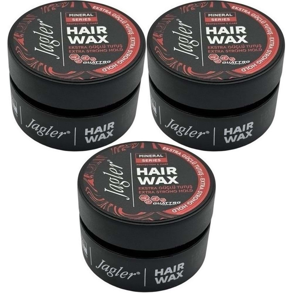 Jagler Süper Wax 150ML Extra Strong hold - Ekstra Güçlü Tutuş (3 Lü Set)