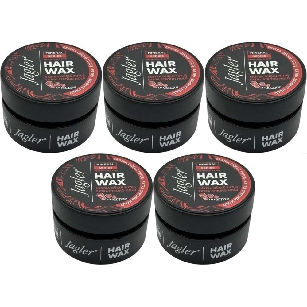 Jagler Süper Wax 150ML Extra Strong hold - Ekstra Güçlü Tutuş (5 Li Set)