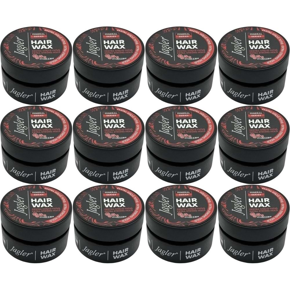 Jagler Süper Wax 150ML Extra Strong hold - Ekstra Güçlü Tutuş (12 Li Set)