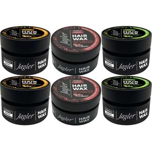 Jagler Süper Wax 150 ML Parlak Görünüm - Doğal Görünüm - Ekstra Güçlü Tutuş (Karma 6 Lı Set)