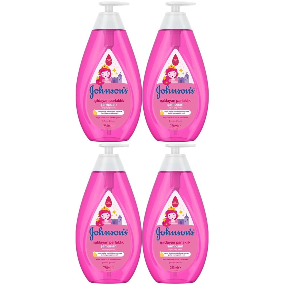 Johnsons Baby Bebek Şampuanı 750ML Işıldayan Parlaklık (4 Lü Set)