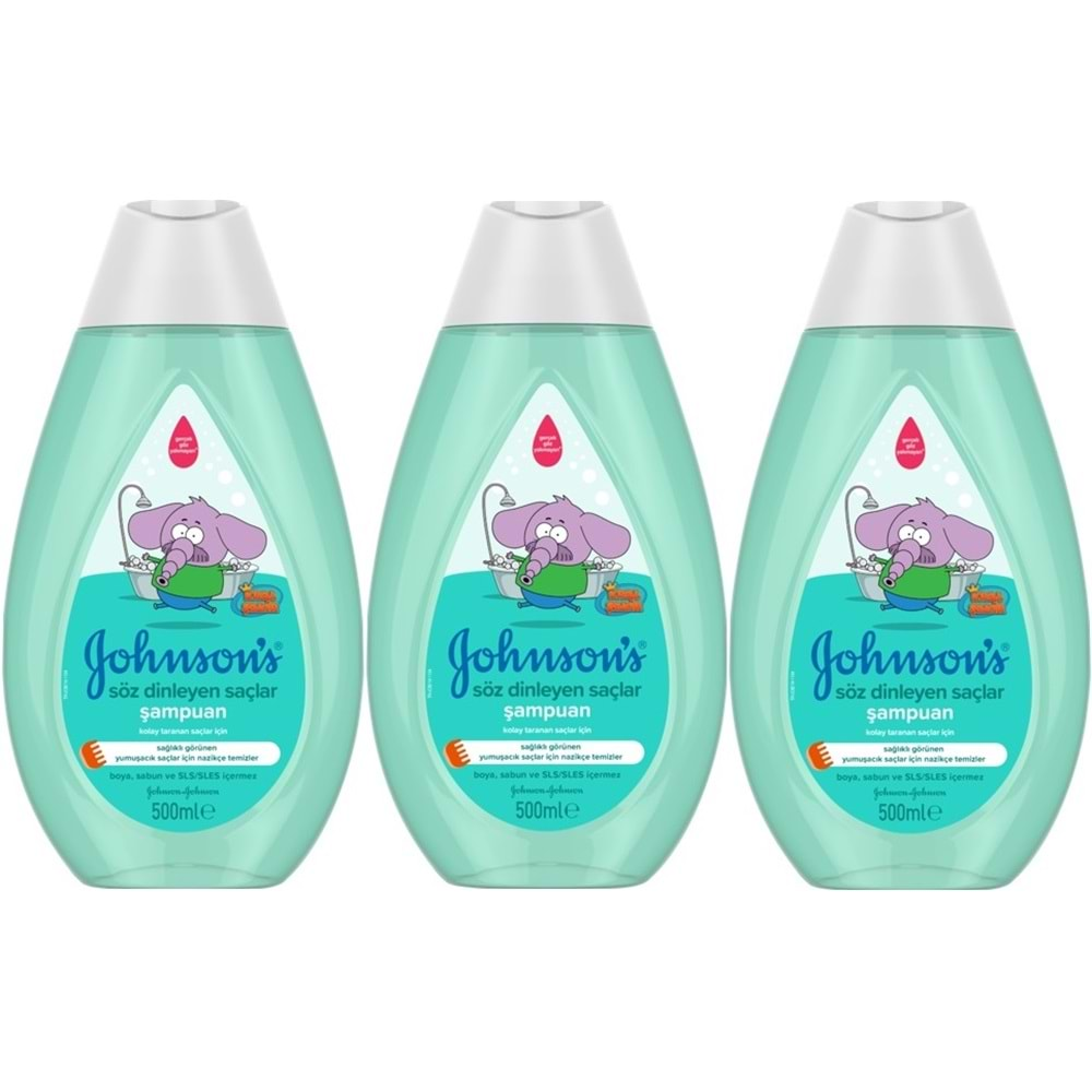 Johnsons Baby Bebek Şampuanı 500ML Kral Şakir Söz Dinleyen Saçlar (3 Lü Set)