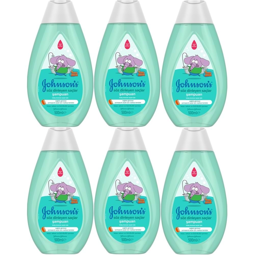 Johnsons Baby Bebek Şampuanı 500ML Kral Şakir Söz Dinleyen Saçlar (6 Lı Set)