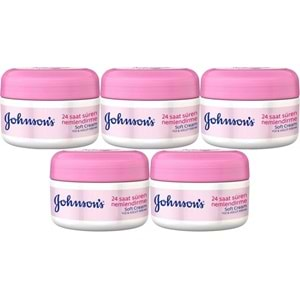 Johnsons Soft Nemlendirici Yüz ve Vücut Kremi 200ML (5 Li Set)