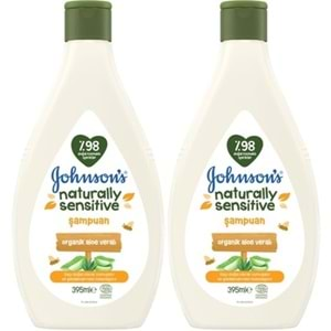 Johnsons Baby Şampuanı 395ML Natural Sensitive (Organik Aloe Veralı) (2 Li Set)