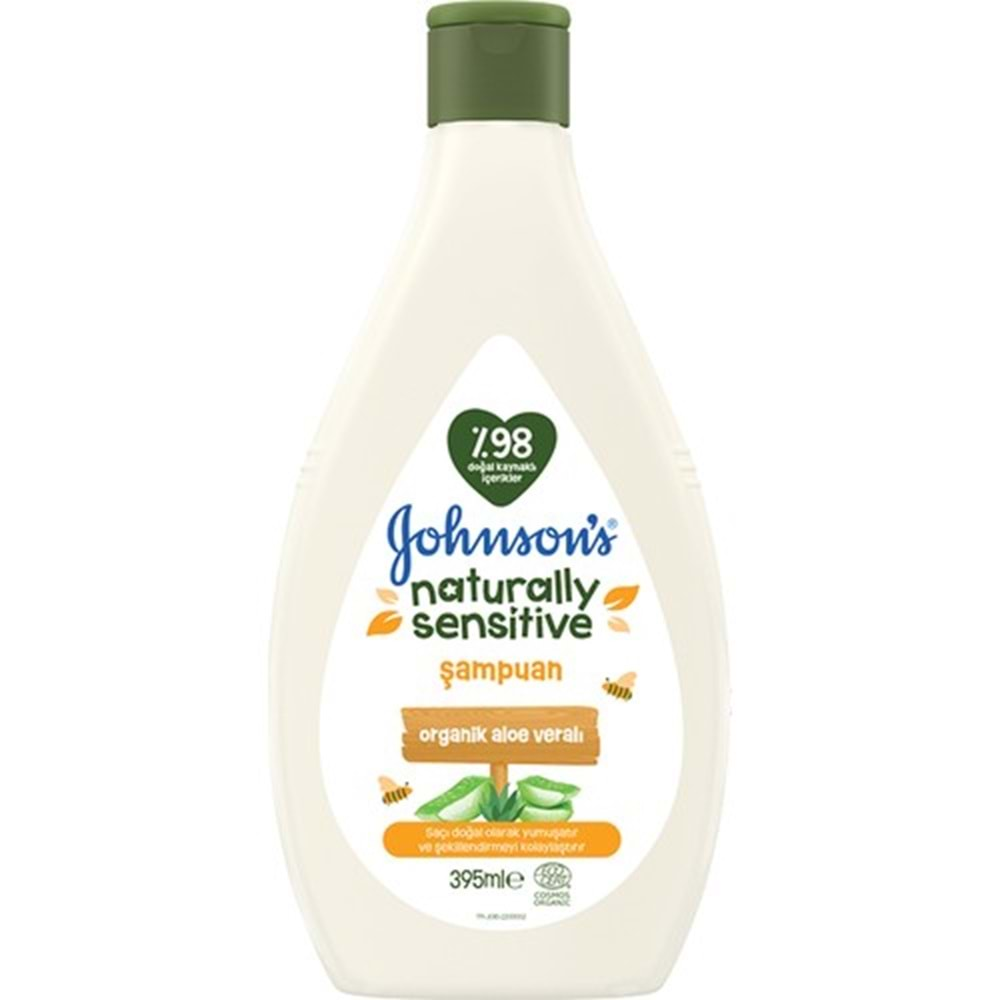 Johnsons Baby Şampuanı 395ML Natural Sensitive (Organik Aloe Veralı) (2 Li Set)