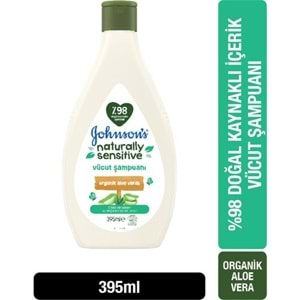 Johnsons Baby Vücut Şampuanı 395ML Natural Sensitive (Organik Aloe Veralı) (3 Lü Set)