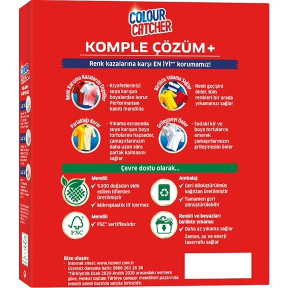 K2R Colour Catcher Renk Koruyucu Mendil 30 Lu Set (3PK*10)