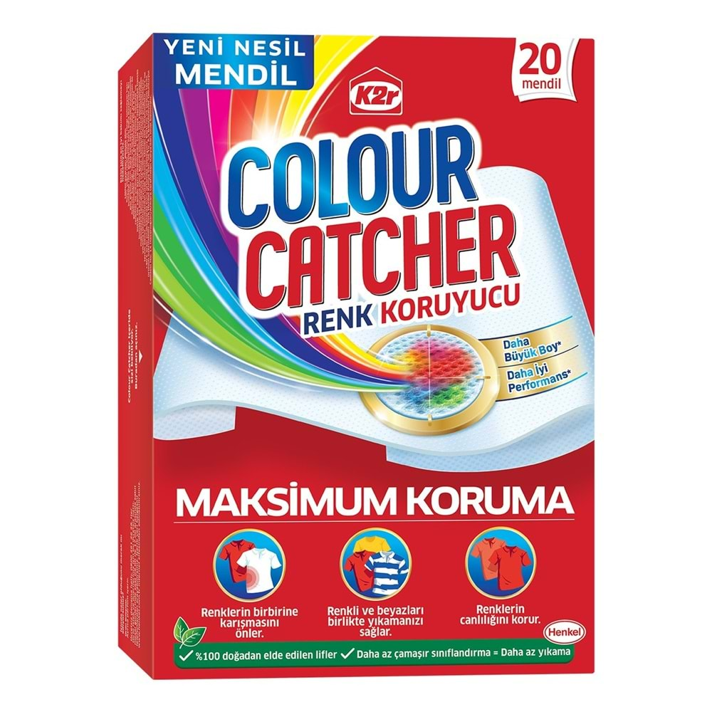 K2R Colour Catcher Renk Koruyucu Mendil 60 Lı Ekonomik Pk (3PK*20)