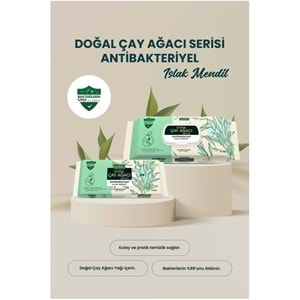 Komili Islak Havlu Mendil 50 Yaprak (4 Lü Set) Çay Ağacı Serisi Antibakteriyel (200 Yaprak)