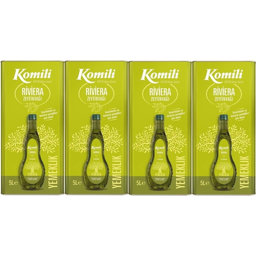 Komili Zeytinyağı 20LT Riviera (Teneke) (4PK*5LT)