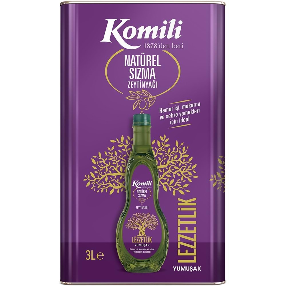 Komili Zeytinyağı 9LT Natural Ege Sızması (Teneke) (3PK*3LT)