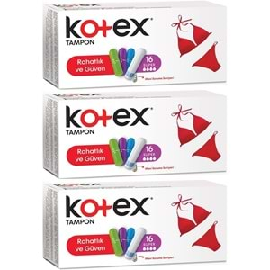 Kotex Tampon Süper 48 Li Set (3PK*16)