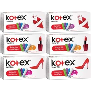 Kotex Tampon Süper - Mini - Normal 96 Lı Karma Set (6PK*16)