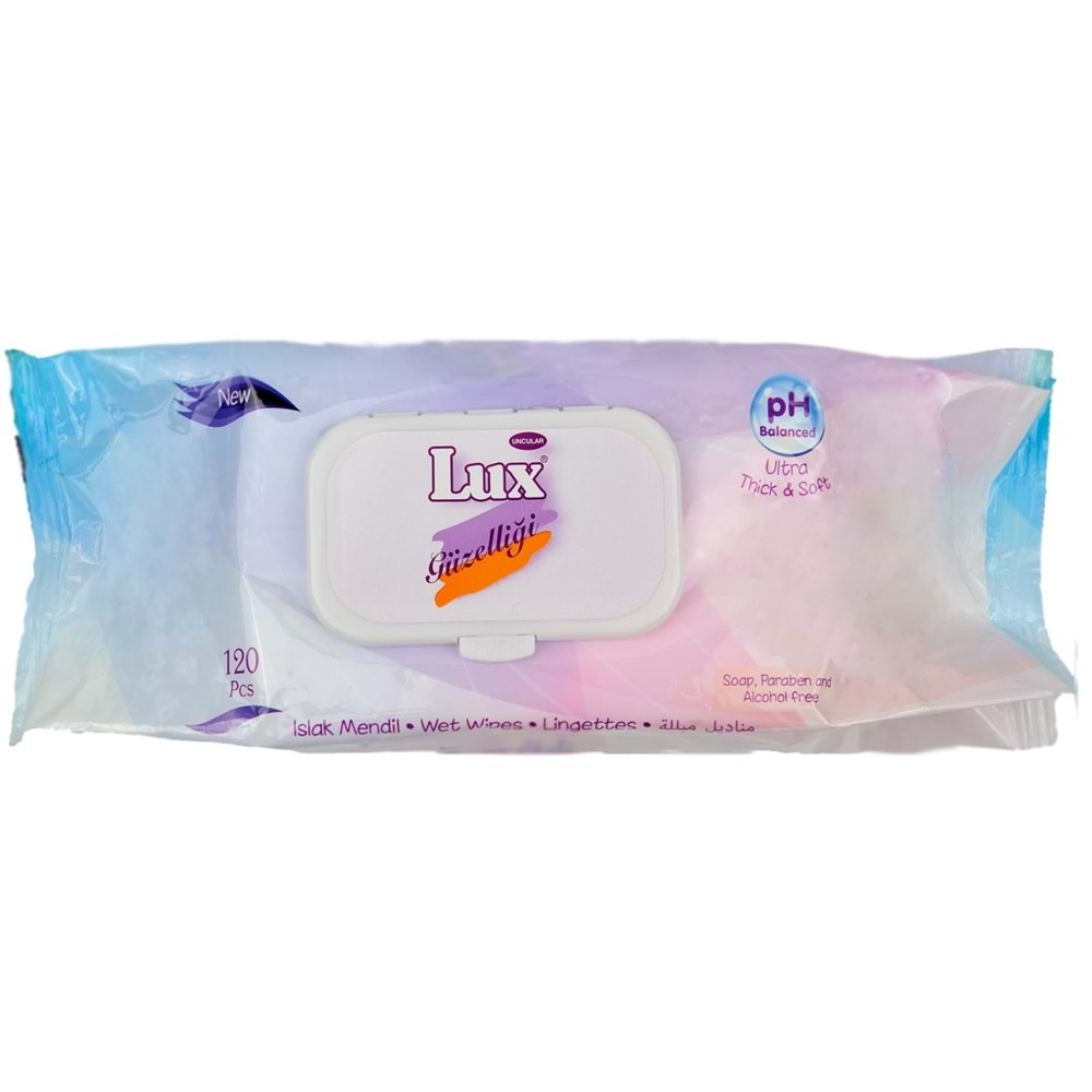 Lux Islak Havlu Mendil 120 Yaprak Klasik (3 Lü Set) Plastik Kapaklı