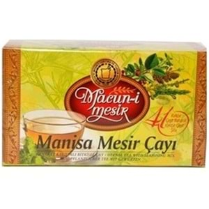 Manisa Mesir Macunu Çayı Orjinal 20 Li Pk 40Gr (20 Adetx2GR) Süzen Poşet Bardak (2 Li Set)