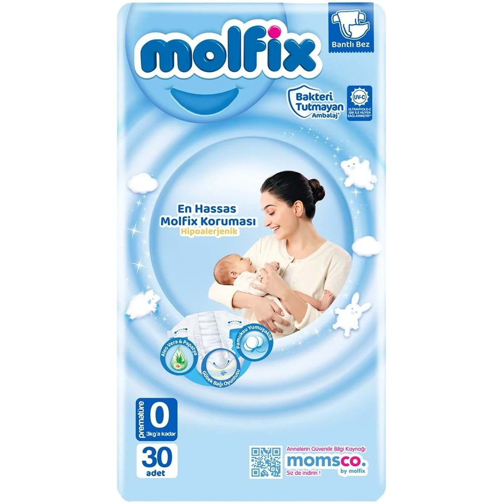 Molfix Bebek Bezi Ekonomik Beden:0 (0-3KG) Prematüre 90 Adet