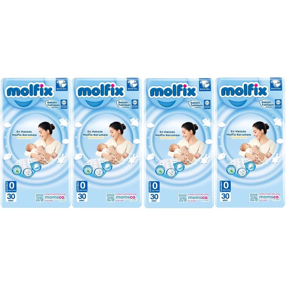 Molfix Bebek Bezi Ekonomik Beden:0 (0-3KG) Prematüre 120 Adet