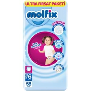 Molfix Külot Bebek Bezi Beden:6 (15+Kg) Extra Large 116 Adet Ekonomik Ultra Fırsat Pk