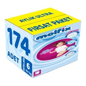 Molfix Külot Bebek Bezi Beden:6 (15+Kg) Extra Large 174 Adet Aylık Ultra Fırsat Pk