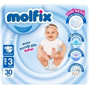 Molfix Bebek Bezi Beden:3 (4-9Kg) Midi 120 Adet Jumbo Aylık Pk