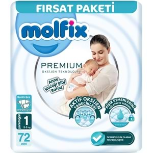 Molfix Premium Bebek Bezi Beden:1 (2-5KG) Yeni Doğan 288 Adet Avantaj Ultra Fırsat Pk