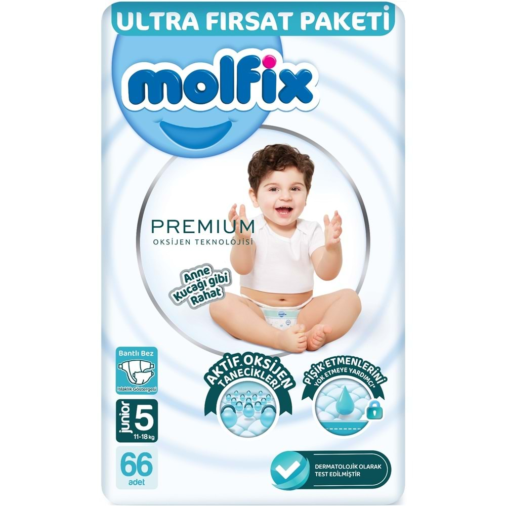 Molfix Premium Bebek Bezi Beden:5 (11-18KG) Junior 330 Adet Mega Ultra Fırsat Pk