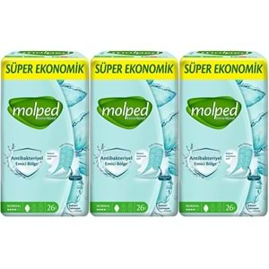 Molped Antibakteriyel Hijyenik Ped Normal 78 Adet Süper Ekonomik Pk (3PK*26)