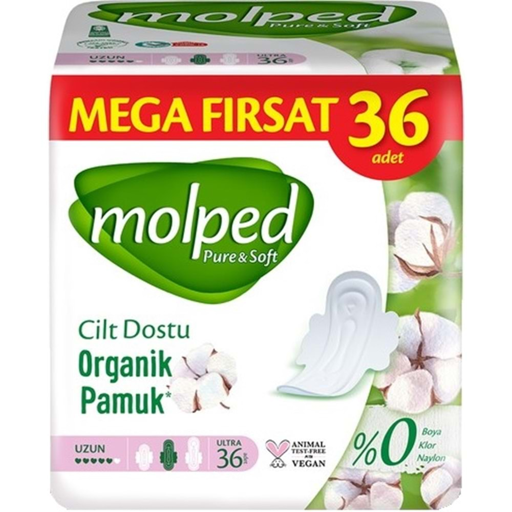 Molped Pure&Soft Hijyenik Ped Uzun 72 (2PK*36) Adet Mega Pk