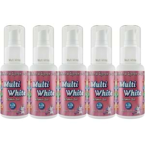 Multi White Diş Macunu 50ML Sakız Aromalı Bol Vitaminli (0-10 Yaş) (5 Li Set)