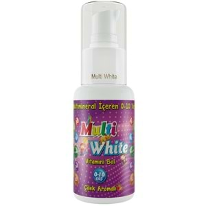 Multi White Diş Macunu 50ML Karma Muz-Çilek-Sakız Aromalı Bol Vitaminli (0-10 Yaş) (3 Lü Set)