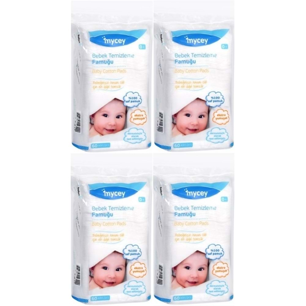 Mycey Bebek Temizleme Pamuğu 240 Adet (4PK*60)