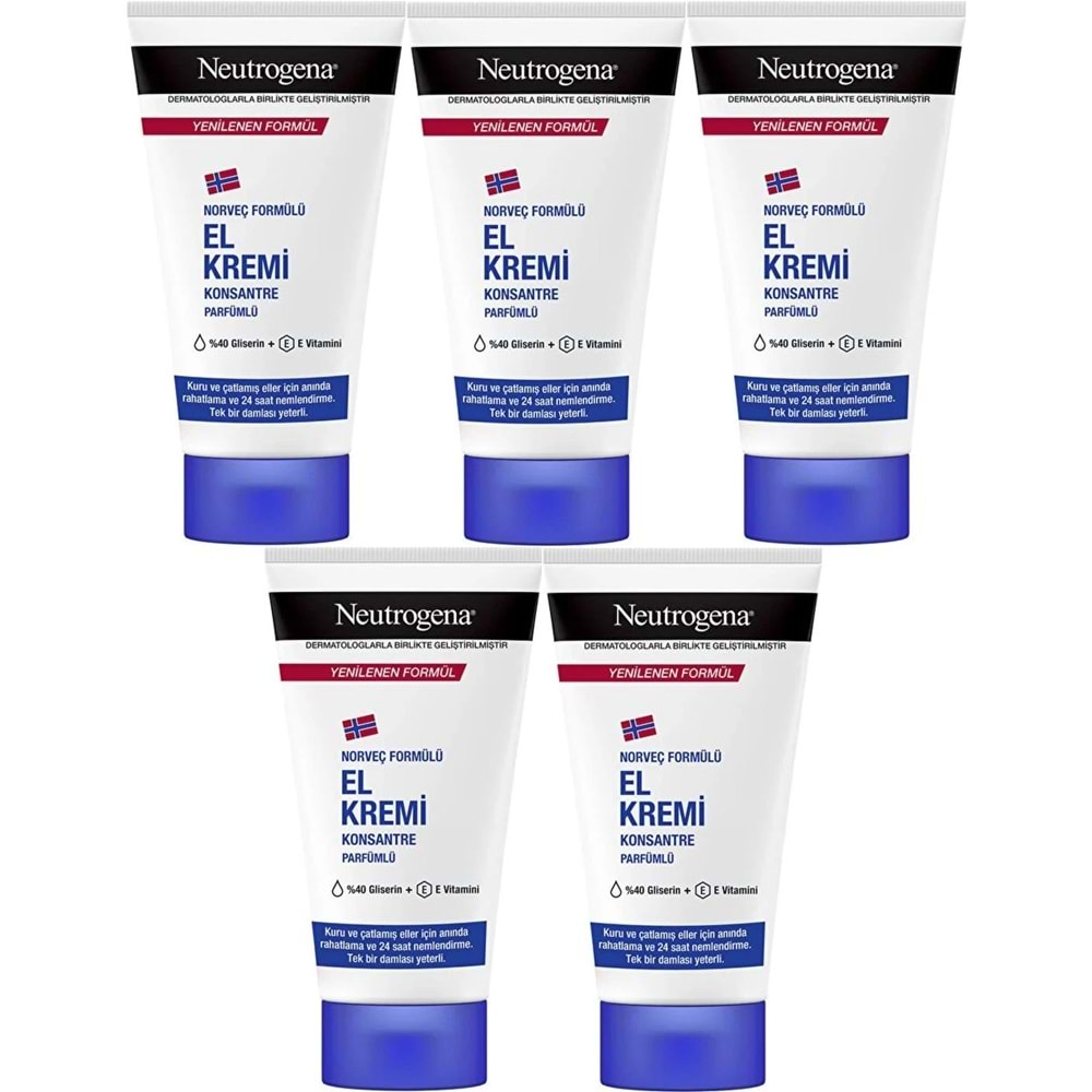 Neutrogena El Bakım Kremi 50ML Parfümlü (5 Li Set)