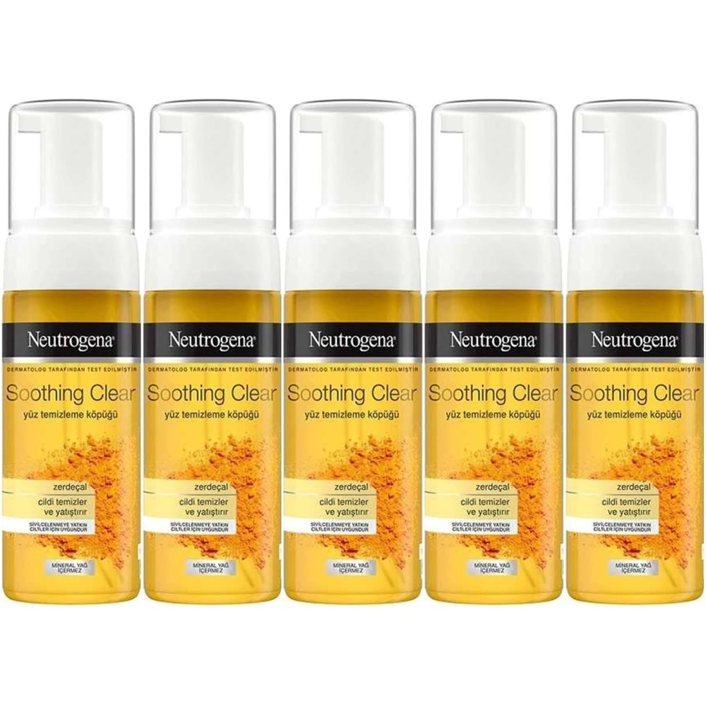 Neutrogena Soothing Clear Yüz Temizleme Köpüğü 150ML (5 Li Set)