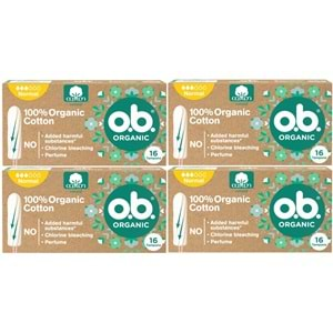 O.B Organic Normal Tampon 64 Lü Set (4PK*16)