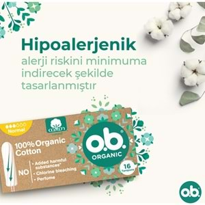 O.B Organic Normal Tampon 64 Lü Set (4PK*16)