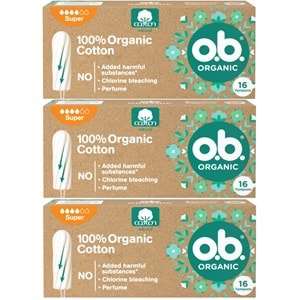 O.B Organic Süper Tampon 48 Li Set (3PK*16)