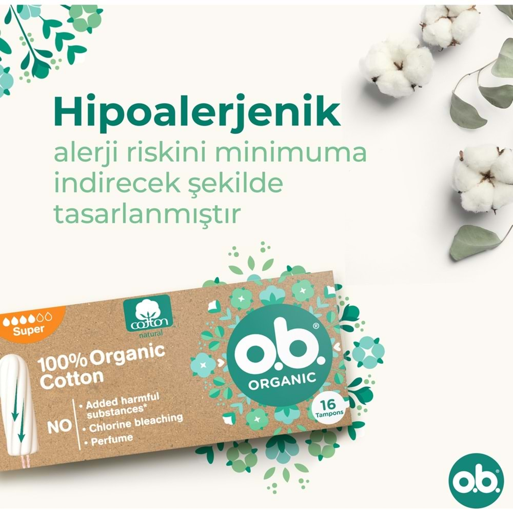 O.B Organic Süper Tampon 64 Lü Set (4PK*16)