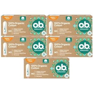 O.B Organic Süper Tampon 80 Li Set (5PK*16)