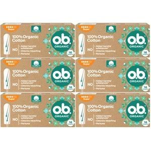 O.B Organic Süper Tampon 96 Lı Set (6PK*16)