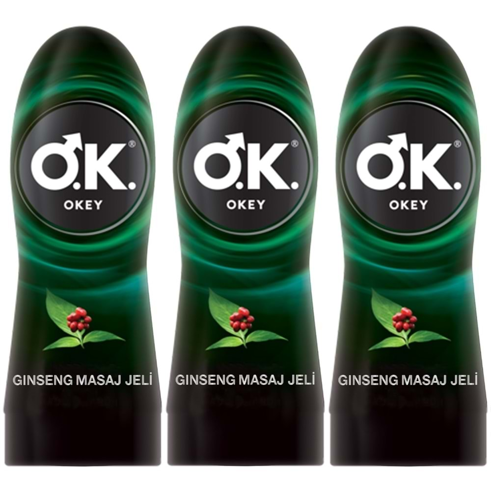 Okey Masaj Jeli 200ML Ginseng (Masaj Jeli) (3 Lü Set)