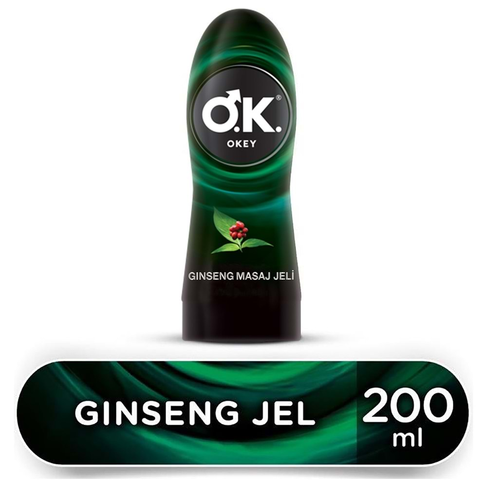 Okey Masaj Jeli 200ML Ginseng (Masaj Jeli) (3 Lü Set)