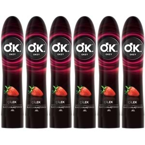 Okey Kayganlaştırıcı Jel 100ML Çilekli (6 Lı Set)