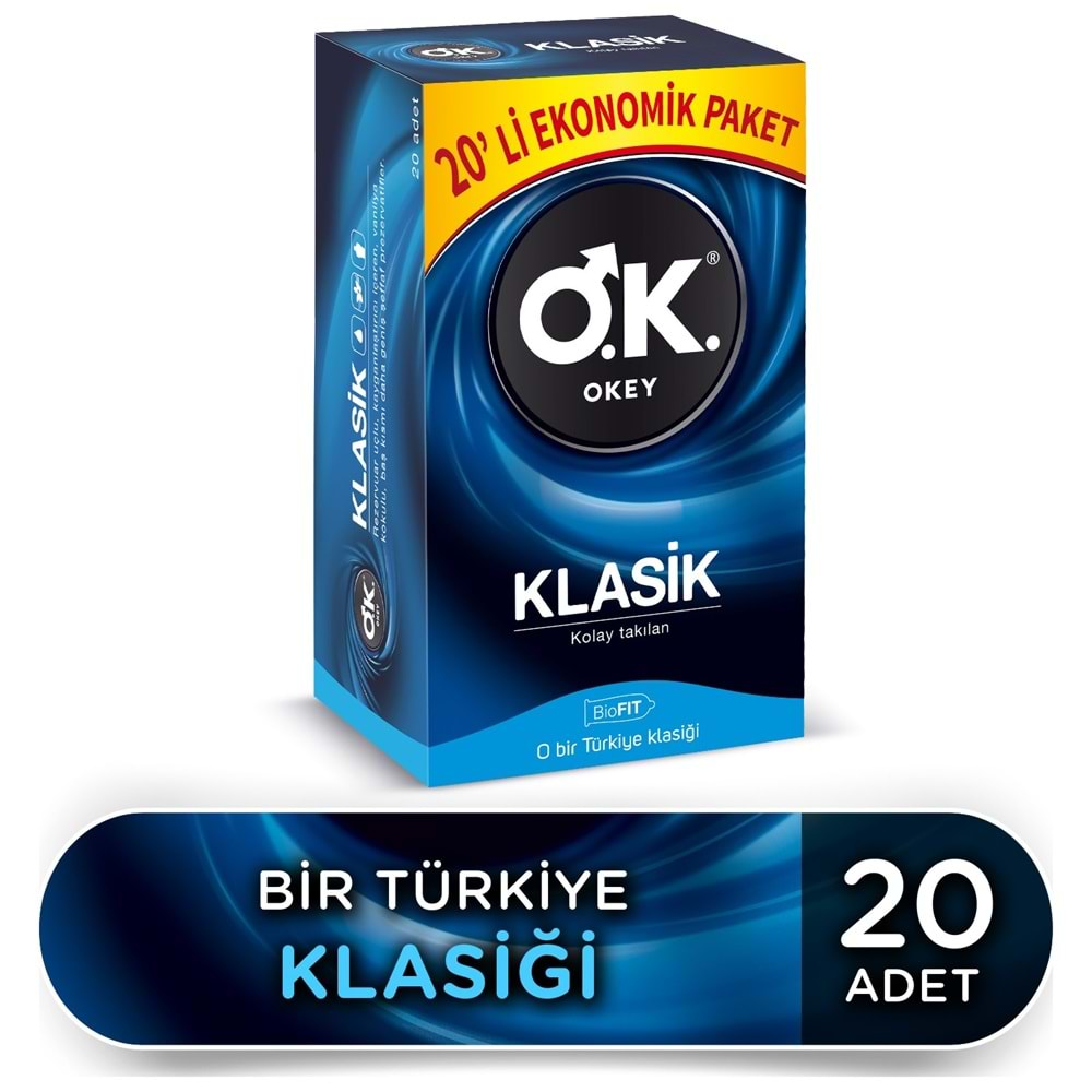 Okey Prezervatif 40 Adet Klasik Ekonomik Pk (2PK*20)