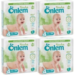 Önlem Bebek Bezi Botanika Beden:4 (4-9KG) Maxi 400 Adet Aylık Avantaj Fırsat Pk